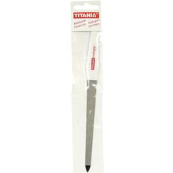 Eine Nagelfeile in Verpackung mit rotem "Titania"-Logo.